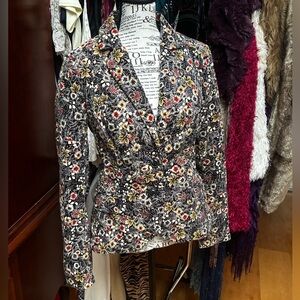 Velvet Floral Blazer